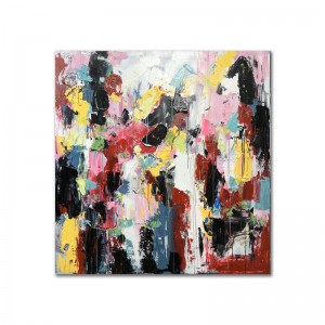 Фабрика на едро цветни коефициент на коефициент на акрил живопис стена декор абстрактни произведения на изкуството платно масло за всекидневна